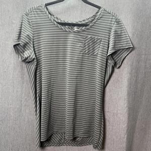 REI Women's M Striped Pocket Crew Tee‎